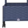 Bac de jardin avec treillis et roues Gris Bleu PP 614599614599