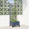 Bac de jardin avec treillis et roues Gris Bleu PP 614603614603