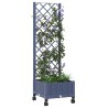 Bac de jardin avec treillis et roues Gris Bleu PP 614603614603