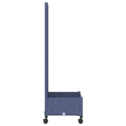 Bac de jardin avec treillis et roues Gris Bleu PP 614603614603