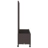 Bac de jardin avec treillis et roues Marron 120 x 40 x 146 cm 614604614604