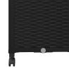 Bac de jardin avec treillis et roues Noir 120 x 40 x 146 cm PP 614605614605