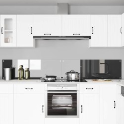 Crédence de cuisine 2 pcs Gris foncé 120 x 40 cm verre trempé 614622614622