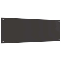 Crédence de cuisine 2 pcs Gris foncé 120 x 40 cm verre trempé 614622614622