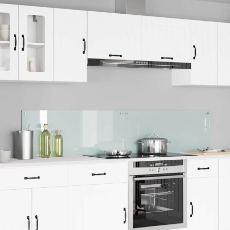 Crédence de cuisine 2 pcs Blanc 100 x 40 cm verre trempé 614623614623