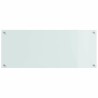 Crédence de cuisine 2 pcs Blanc 100 x 40 cm verre trempé 614623614623