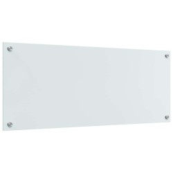Crédence de cuisine 2 pcs Blanc 100 x 40 cm verre trempé 614623614623