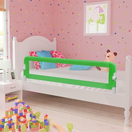 Barrière de sécurité de lit d'enfant Vert 120x42 cm Polyester 614628614628