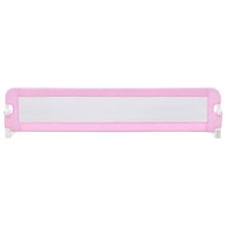 Barrière de sécurité de lit d'enfant Rose 180x42 cm Polyester 614629614629