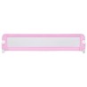 Barrière de sécurité de lit d'enfant Rose 180x42 cm Polyester 614629614629