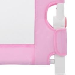 Barrière de sécurité de lit d'enfant Rose 180x42 cm Polyester 614629614629