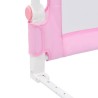Barrière de sécurité de lit d'enfant Rose 180x42 cm Polyester 614629614629