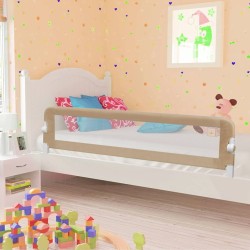 Barrière de sécurité de lit d'enfant Taupe 180x42 cm Polyester 614634614634