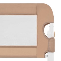Barrière de sécurité de lit d'enfant Taupe 180x42 cm Polyester 614634614634