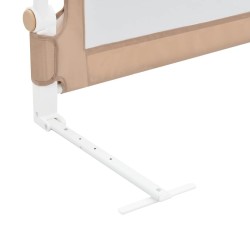 Barrière de sécurité de lit d'enfant Taupe 180x42 cm Polyester 614634614634