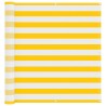 Écran de balcon Jaune et blanc 110 x 800 cm Tissu Oxford 614638614638