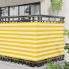 Écran de balcon Jaune et blanc 110 x 800 cm Tissu Oxford 614638614638