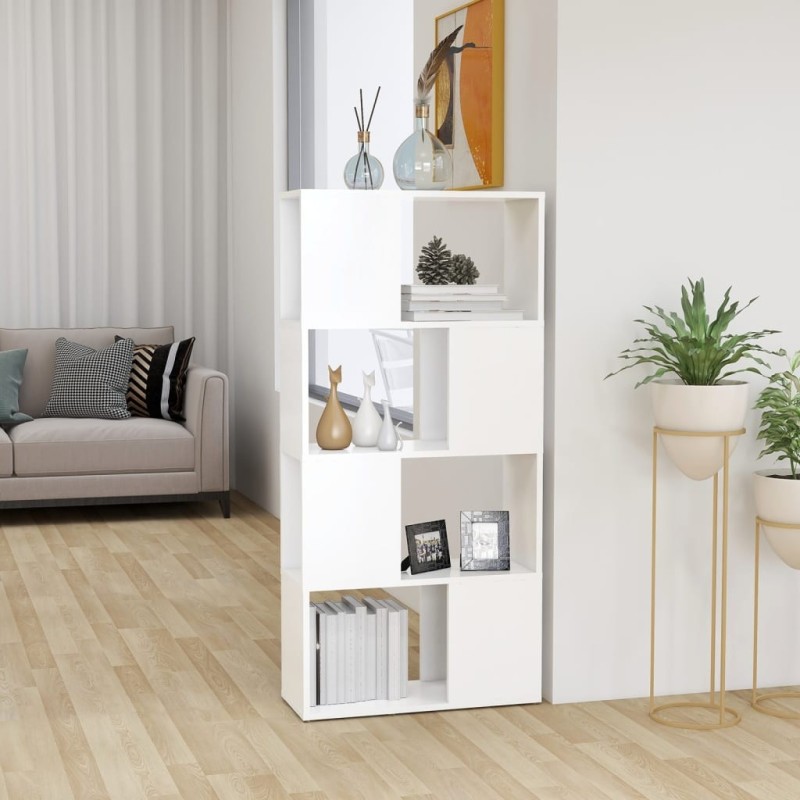 Bibliothèque/Séparateur de pièce blanc bois d'ingénierie 614639614639