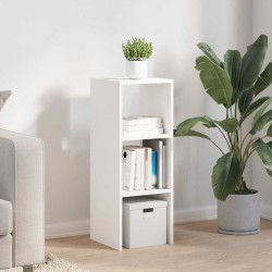 Bibliothèque empilable blanc 30x30x80 cm bois d'ingénierie 614640614640