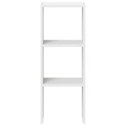 Bibliothèque empilable blanc 30x30x80 cm bois d'ingénierie 614640614640
