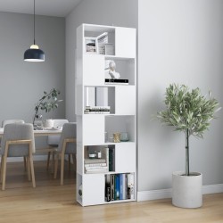 Bibliothèque/Séparateur de pièce Blanc 60x24x186 cm 614641614641
