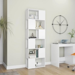 Bibliothèque/Séparateur de pièce Blanc 60x24x186 cm 614641614641