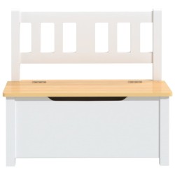 Banc de rangement pour enfants Blanc et beige 60x30x55 cm MDF 614652614652