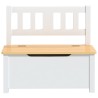 Banc de rangement pour enfants Blanc et beige 60x30x55 cm MDF 614652614652