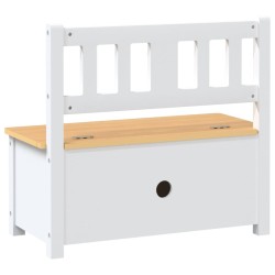 Banc de rangement pour enfants Blanc et beige 60x30x55 cm MDF 614652614652
