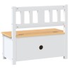 Banc de rangement pour enfants Blanc et beige 60x30x55 cm MDF 614652614652