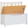Banc de rangement pour enfants Blanc et beige 60x30x55 cm MDF 614652614652