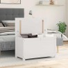 Boîte de rangement Blanc 80x40x45,5 cm Bois massif de pin 614661614661