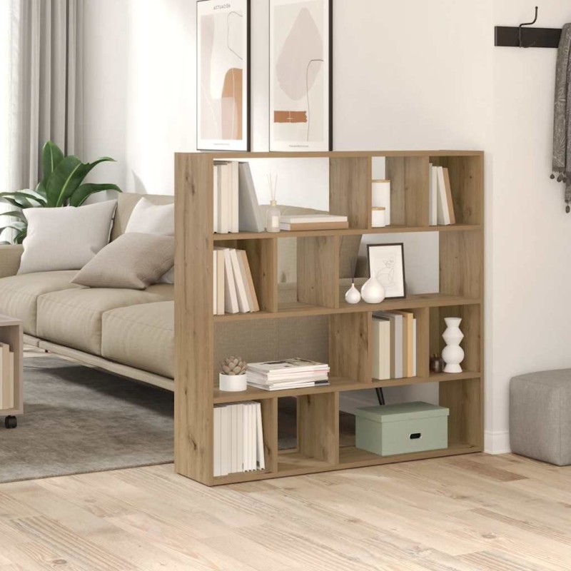 Bibliothèque/Séparateur de pièce chêne artisanal 105x24x102 cm 614666614666