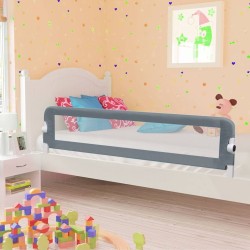 Barrière de sécurité de lit d'enfant Gris 180x42 cm Polyester 614669614669