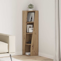 Meuble d'angle 27,5x27x102cm Bois d'ingénierie Chêne artisanal 614681614681