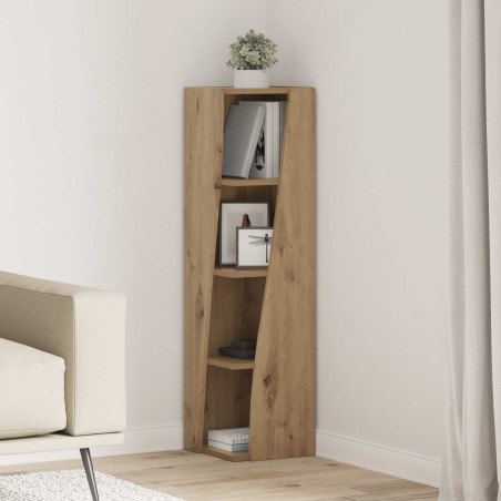 Meuble d'angle 27,5x27x102cm Bois d'ingénierie Chêne artisanal 614681614681