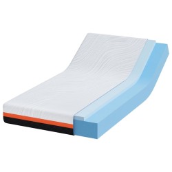 Matelas Blanc et Noir 100 x 200 cm Tissu jacquard 614683614683