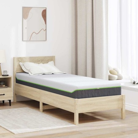 Matelas Blanc et Gris 80 x 200 cm Tissu jacquard 614687614687
