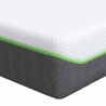 Matelas Blanc et Gris 80 x 200 cm Tissu jacquard 614687614687