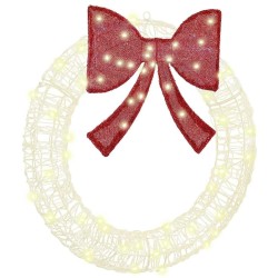 Couronne avec 60 LED Blanc chaud 76 x 76 x 8,5 cm Acrylique 614688614688