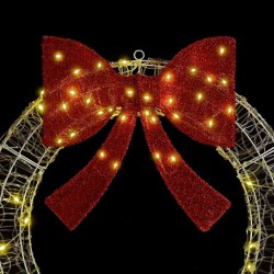 Couronne avec 60 LED Blanc chaud 76 x 76 x 8,5 cm Acrylique 614688614688