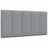 Coussin de tête de lit Hanko gris clair 100 cm tissu 614695614695
