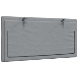 Coussin de tête de lit Hanko gris clair 100 cm tissu 614695614695