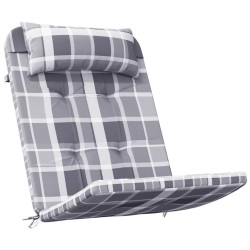 Coussins de chaise adirondack lot de 2 carreaux gris 614699614699