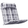 Coussins de chaise adirondack lot de 2 carreaux gris 614699614699