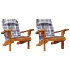 Coussins de chaise adirondack lot de 2 carreaux gris 614699614699