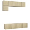Ensemble de meuble TV 5 pcs Chêne sonoma Bois d'ingénierie 614713614713