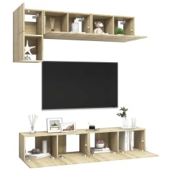Ensemble de meuble TV 5 pcs Chêne sonoma Bois d'ingénierie 614713614713