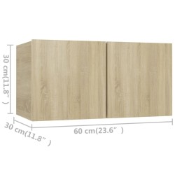 Ensemble de meuble TV 5 pcs Chêne sonoma Bois d'ingénierie 614713614713