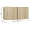 Ensemble de meuble TV 5 pcs Chêne sonoma Bois d'ingénierie 614713614713
